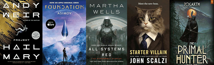 An AI looks at 5 Science Fiction bestsellers